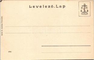 Trencsén, Trencín; vár és templom. Szold E. kiadása / castle and church