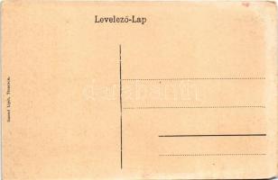 Trencsén, Trencín; vár a vasúti sínekkel. Gansel Lipót kiadása / castle and railway tracks (EK)