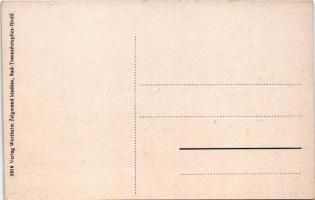 Trencsén, Trencín; vár és templom. Wertheim Zsigmond kiadása / castle and church