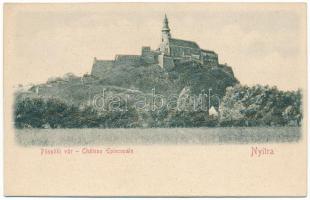 Nyitra, Nitra; Püspöki vár. Dombornyomott arany díszítéssel / Chateau Episcopale / bishop's castle, embossed