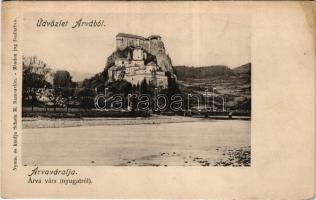 Árvaváralja, Oravsky Podzámok (Tátra, Tatry); vár nyugatról. Schein M. kiadása / castle (EK)