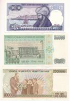 Törökország 1988-1999. 1000L-100.000L (3xklf) T:AU,XF Turkey 1988-1999. 1000 Lira - 100.000 Lira (3x...