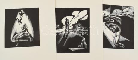 Buday György (1907-1990): 11 db jelzés nélküli fametszet, lapméret: 17x16 cm