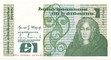 Írország 1987. 1P "BEJ 279683" T:F szép papír Ireland 1987. 1 Pound "BEJ 279683" C:F fine paper Krause P#70c