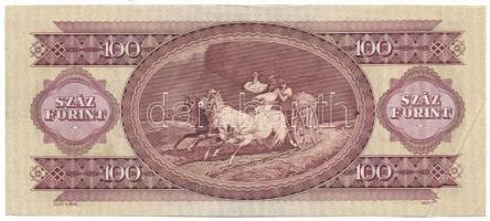 1980. 100Ft "B 318 052569" látványos nyomdai papírránccal T:F szép papír
Adamo F33