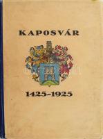 Berecz Sándor: Kaposvár rendezett tanácsú város története és fejlődése. 1425-1925. A gyűjtött adatokból összeáll. és írta - - nyug. városi műszaki tanácsos. Dr. Vétek György polgármester előszavával.  Az előszó írója, a kaposvári polgármester Vétek György (1886-1954, 1934-től Kaposváry György, polgármester (1922-1944,1945) autográf ajándékozási soraival és aláírásával, Kaposvár város pecsétjével. Bp., 1925., Arany János Irodalmi és Nyomdai Műintézet, (Szabó Lipót-ny.), 191+48 p. Első kiadás. Gazdag fekete-fehér fotóanyaggal illusztrált. Kiadói félvászon-kötés, kopott, foltos borítóval, a gerincen kis sérüléssel, kissé laza fűzéssel. Ritka!