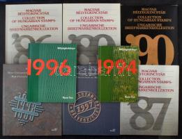 1963-1999 Szép és teljes gyűjtemény 2 db 30 lapos és 1 db 16 lapos A/4 jó állapotú berakóban, és 8 db évkönyvben (különleges bélyegek nélkül). Gondosan kezelt szép anyag, magas katalógus érték!! / Nice and complete collection in 2 60 pages + 1 32 pages A/4 stockbooks + year books (without special blocks. Very high catalog value!!