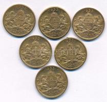 1933. "BSZKRT (Budapest Székesfővárosi Közlekedési Rt.) Kisszakaszjegy" (6x) Cu közlekedés...