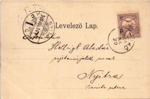 1900 Beckó, Beczkó, Beckov; várrom és templom este / castle ruins and church at night