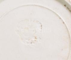 cca 1902-1915, Hollóházi kakasmintás falitál, jelzett, mázsérüléssel, d: 23 cm