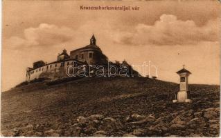 1915 Krasznahorkaváralja, Krásnohorské Podhradie; vár. Fuchs József kiadása / castle + "1915 ZÓLYOM-BRÉZÓ-ZÓLYOM 97. SZ." (Rb)