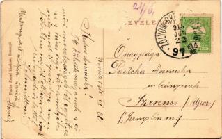 1915 Krasznahorkaváralja, Krásnohorské Podhradie; vár. Fuchs József kiadása / castle + "1915 ZÓ...