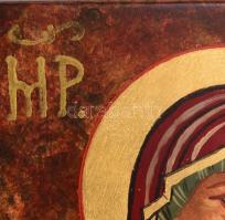 Pongrácz A?ina kézzel festett ikon, 17x13 cm