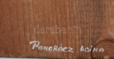 Pongrácz A?ina kézzel festett ikon, 17x13 cm