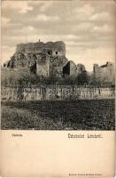 Léva, Levice; várrom. Schulcz Ignác kiadása / castle ruins