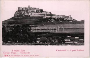 Szepesváralja, Spisské Podhradie, Kirchdrauf; Szepes vára. Feitzinger Ede 1902/12. 430. / Zipser Schloss / castle