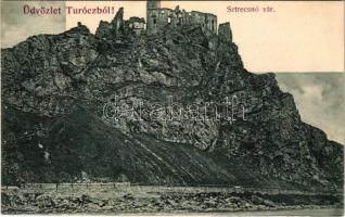 Sztrecsnó, Sztrecsény, Strecno (Turóc); Hrad Strecno / Sztrecsnó vára / castle ruins