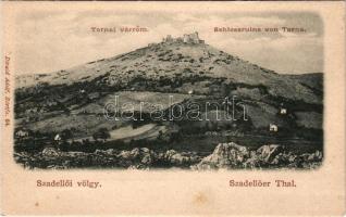 Torna, Abaúj-Torna, Turnau, Turna nad Bodvou; várrom a Szádellői völgyben. Divald Adolf 64. / castle ruins (fl)