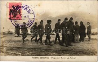 1913 Bar, Antivari; Guerra Balcanica. Prigionieri Turchi ad Antivari / Balkan War, Turkish POWs (prisoners of war) in Antivari (fl)