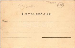 Lőcse, Levoca; Körtér. Latzin János kiadása / Ring / square, street view. Art Nouveau, floral