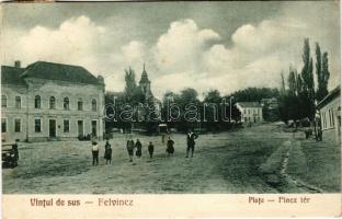 1928 Felvinc, Vintu de Sus, Unirea; Piac tér, Vigadó / Piata, Redoute / square and concert hall