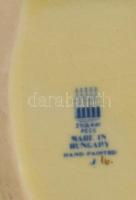 Zsolnay ritka virágmintás ékszeres tálka és hamuzó, jelzett, mázrepedéssel, h: 11-15 cm