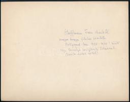 cca 1930 Hoffmann Iván díszlete magyar tárgyú filmhez Hollywoodban, fotó, hátoldalon részletes leírá...