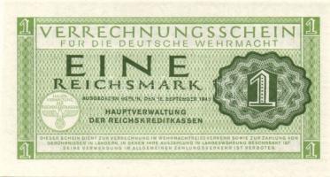 Német 3. Birodalom / Német Véderő(Wehrmacht) katonai pénze 1944. 1RM (5x) T:I