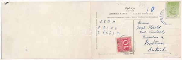 1914 Skopje, Üsküb; Station de chemin de fer. La montagne Boukovik / railway station. 2-tiled foldin...