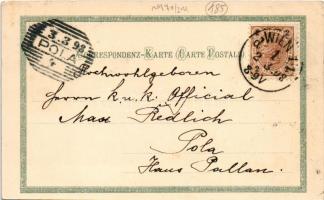 1898 (Vorläufer) Izmir, Smyrne; Les Quais / port, quay, tram. Ottmar Zieher Art Nouveau, floral, lit...