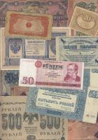 Oroszország 1898-1920. 11db bankjegy, főleg klf + 1db német, 1db NDK, 1db vietnámi bankjegy T:II,III,IV