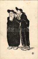 Jedno z desatera... / Judaica art postcard. artist signed (EK)