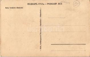 Byty ceskych úredníku / Judaica art postcard (EK)