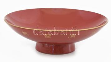 1928 Japán lakkműves katonai szakés csésze, "Különleges katonai gyakorlat" kis karccal, d:...