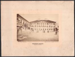 cca 1895 A felső-lövői tanintézet, Burgenland, kartonra kasírozott fotó, feliratozva, szép állapotban, 13×18 cm