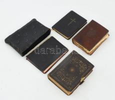 5 db régi imakönyv, bőrkötéses, stb, vegye állapotban