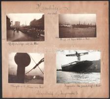 1912 A Hamburg America Line SS Imperator óriáshajó vízre bocsátásának programfüzete és 4 db az esemé...