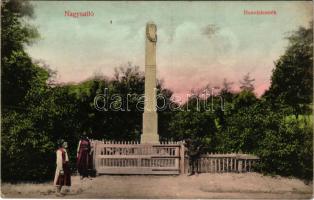 Nagysalló, Tekovské Luzany, Tekovské Sarluhy; Honvéd emlékmű. Fray cég kiadása / Hungarian military monument (fl)