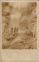 1911 Sutó, Sútovo; Suttói (Sutói) vízesés, turisták / Sútovsky vodopád / waterfall, tourists. photo (fl)