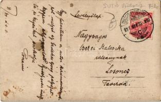 1911 Sutó, Sútovo; Suttói (Sutói) vízesés, turisták / Sútovsky vodopád / waterfall, tourists. photo ...