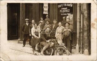 1930 Lille, Cafe Trianon Armand Flourez, motorbicycle. photo (EK)