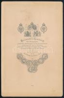 1884 Német ulánus (könnyűlovas) katonatiszt díszegyenruhás portréja (feltehetőleg előkelő, nemesi cs...