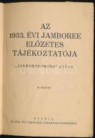 1933 A 1933. évi Jamboree előzetes tájékoztatója, füzet térképpel, jó állapotban, 64p