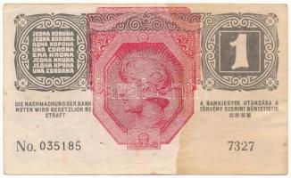 1916. 1K "7000 feletti sorozatszám" T:F erős papír, de folt Adamo K3M