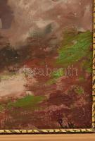 Pettei jelzéssel: Csikós. Olaj, vászon, kissé sérült keretben, vásznon kis séróülésekkel 60x80 cm