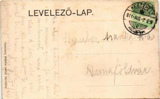 1911 Badacsony, Balaton, gőzhajó. Sujánszky József kiadása (EK)