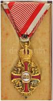 1916-1918. "Ferenc József-rend tisztikeresztje hadidíszítménnyel kisdíszítménye" karikán j...