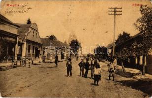 Margitta, Marghita; Fő utca, Winkler Lajos és Grosz Dávid üzlete. Fisch Lipót kiadása / main street, shops (EK)