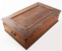 Óriási 12 személyes Berndorf alpakka evőeszköz készlet. Jelzett, komplett, három szintes, eredeti fa...