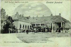 1901 Putnok, Gróf Serényi kastély a kert felől. Kiszely József kiadása. Rozgonyi Dezső felvétele után (fl)